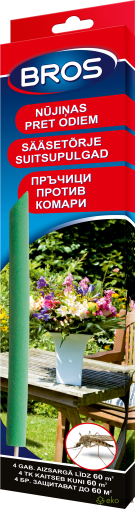 БРОС Пръчици против комари за открито - 4 бр. / Арт.№ BS 117