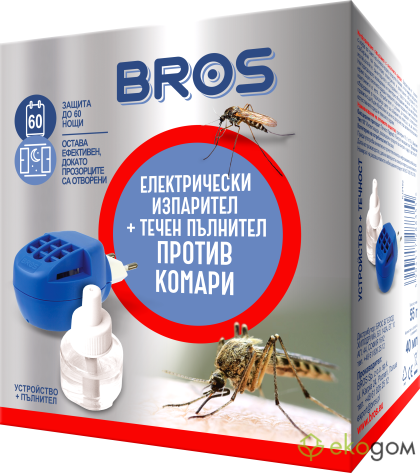  БРОС Електрически изпарител машинка против комари + течен пълнител 
