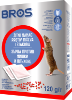 БРОС Отрова зърна против мишки и плъхове 120 гр